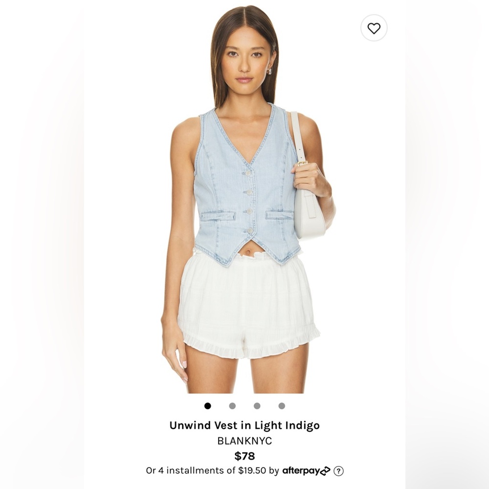 BlankNYC denim vest top - L